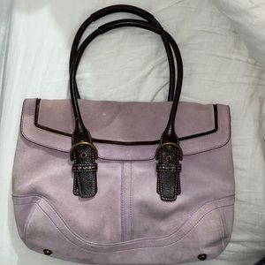 Suede Coach Bag